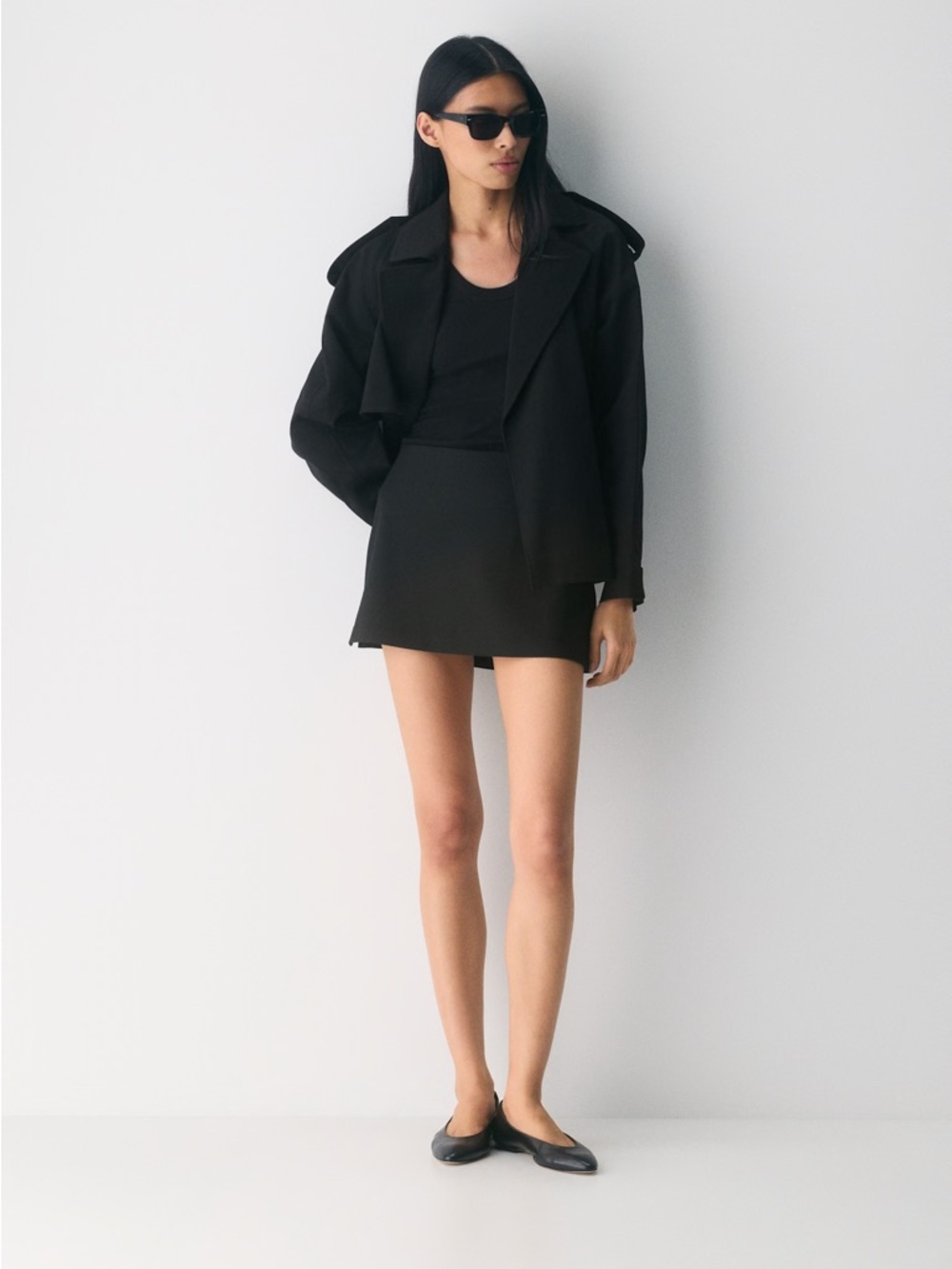 Aritzia Babyton Roundup Skort Size 8 Black Mini Skirt NWT New With Tags